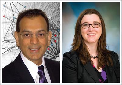 Dr. Bhavnani and Dr. Lyons Suresh K. Bhavnani, PhD, and Co-PI Elizabeth Lyons, PhD, MPH